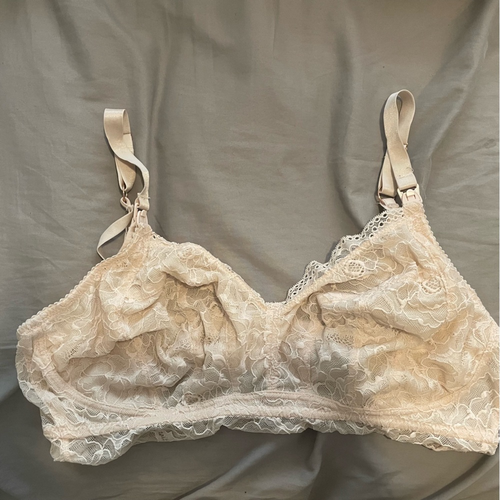 HOT MILK Shell Pink Lace Multifit Nursing Bralette